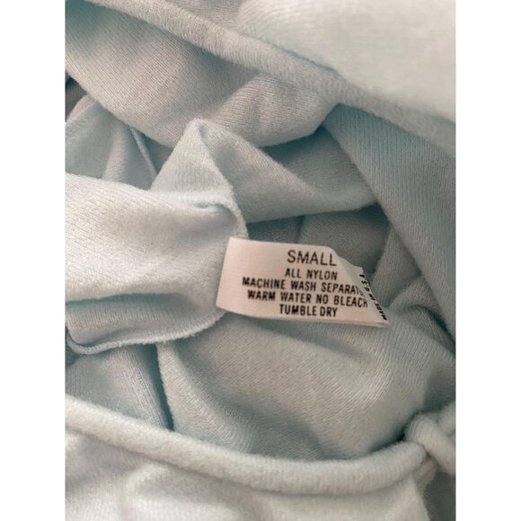 Vtg NWT Shadowline Nightgown Embroidered Detail, Size S, Light Blue, Long Sleeve - Picture 6 of 9